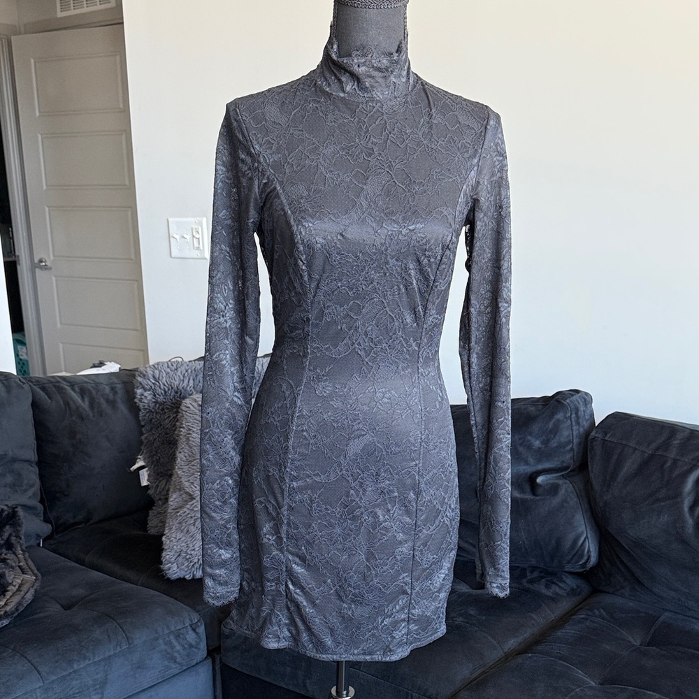 SKIMS black Long Sleeve Dress
